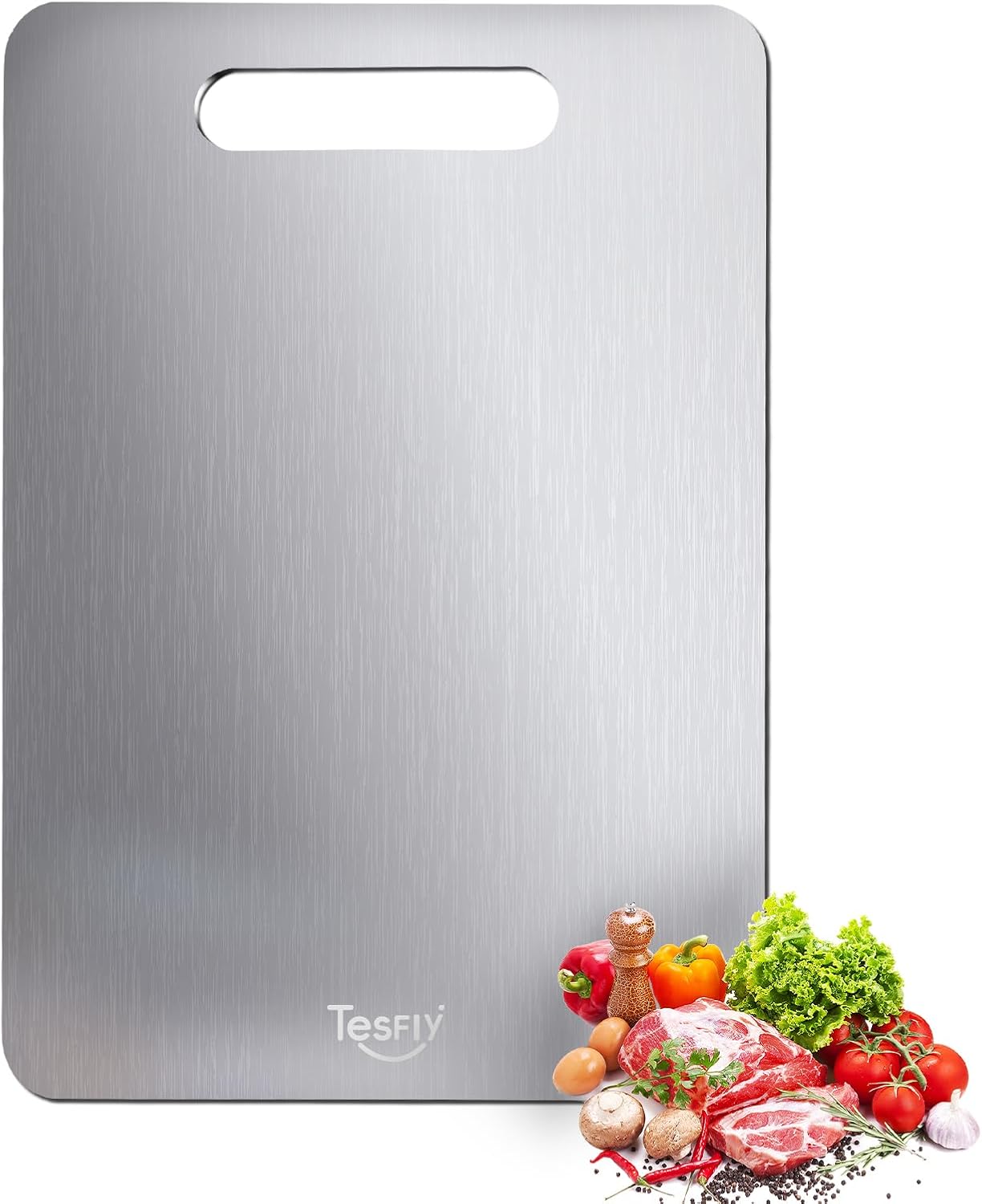 New Titanium Cutting Board -100% Pure Titanium Cutting Boards For Kitche,Easy to clean, Double-sided food-grade Cutting Board For Meats, Fruits And Vegetables (15 * 11) New Titanium Cutting Board -100% Pure Titanium Cutting Boards For Kitche,Easy to clean, Double-sided food-grade Cutting Board For Meats, Fruits And Vegetables (15 * 11)