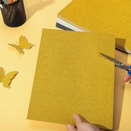 Miniatura 5 de 20 hojas de cartulina de papel grueso con purpurina en blanco para cumpleaños, suministros de fiesta de boda, tarjetas de invitación, 8.5 x 11