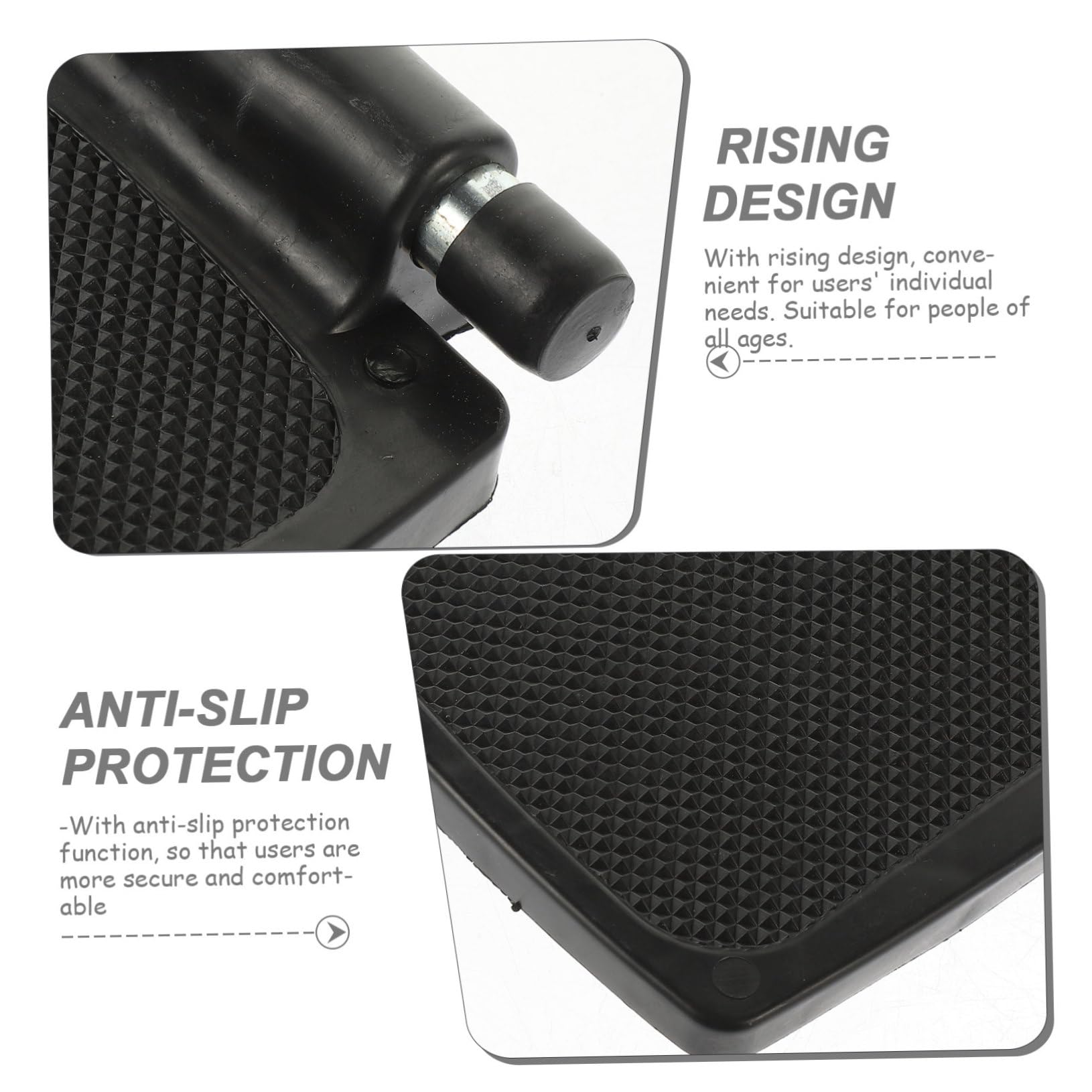 Beavorty Reposapiés para Silla de Ruedas con Poste, Pedal Antideslizante de Plástico, Adaptación y Soporte Estable para Personas Edades Color Aleatorio
