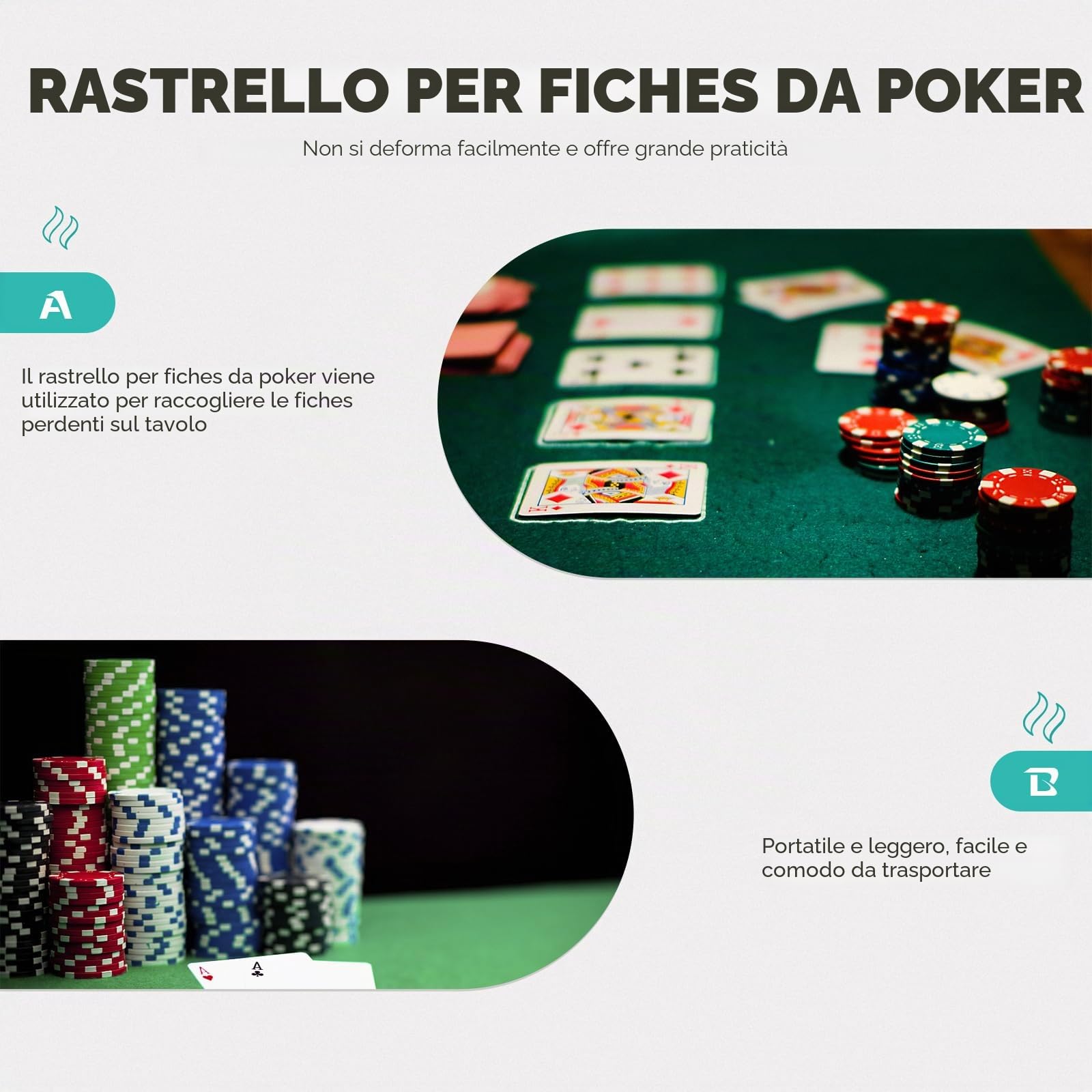 DOITOOL Rastrello Fiches Poker Telescopico Chips Collecting Pole per Tavolo Canna di Raccolta Chips Accessorio Leggero per Fiches Poker E Giochi da Tavolo