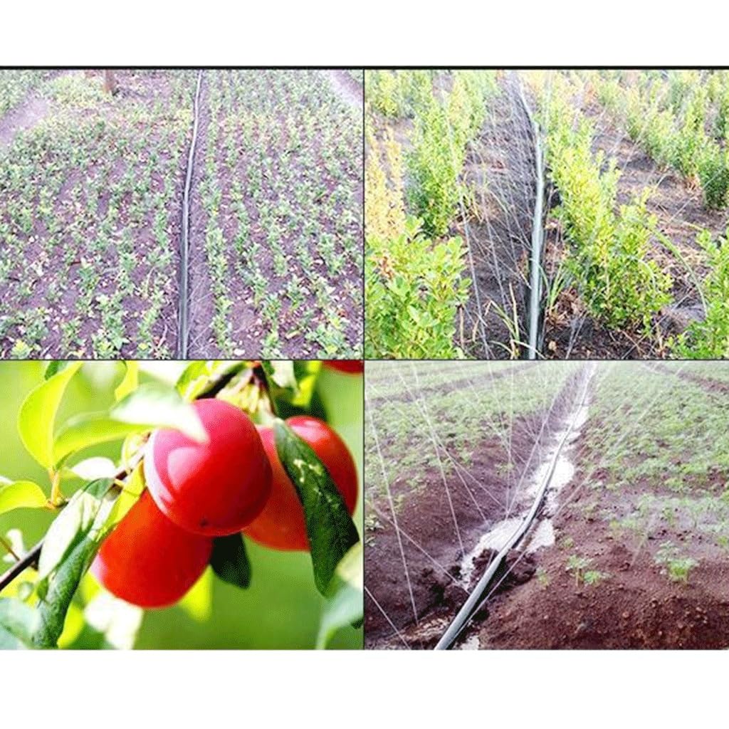 Cinta de goteo de PE, Cinta de riego por goteo lluvia 2x50m con emisores for plantas jardín invernadero granja