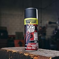 Vista 5 de RAPTOR Pintura para carrocería de automóviles a prueba de llamas, grado profesional, spray protector extra resistente para altas temperaturas, negro