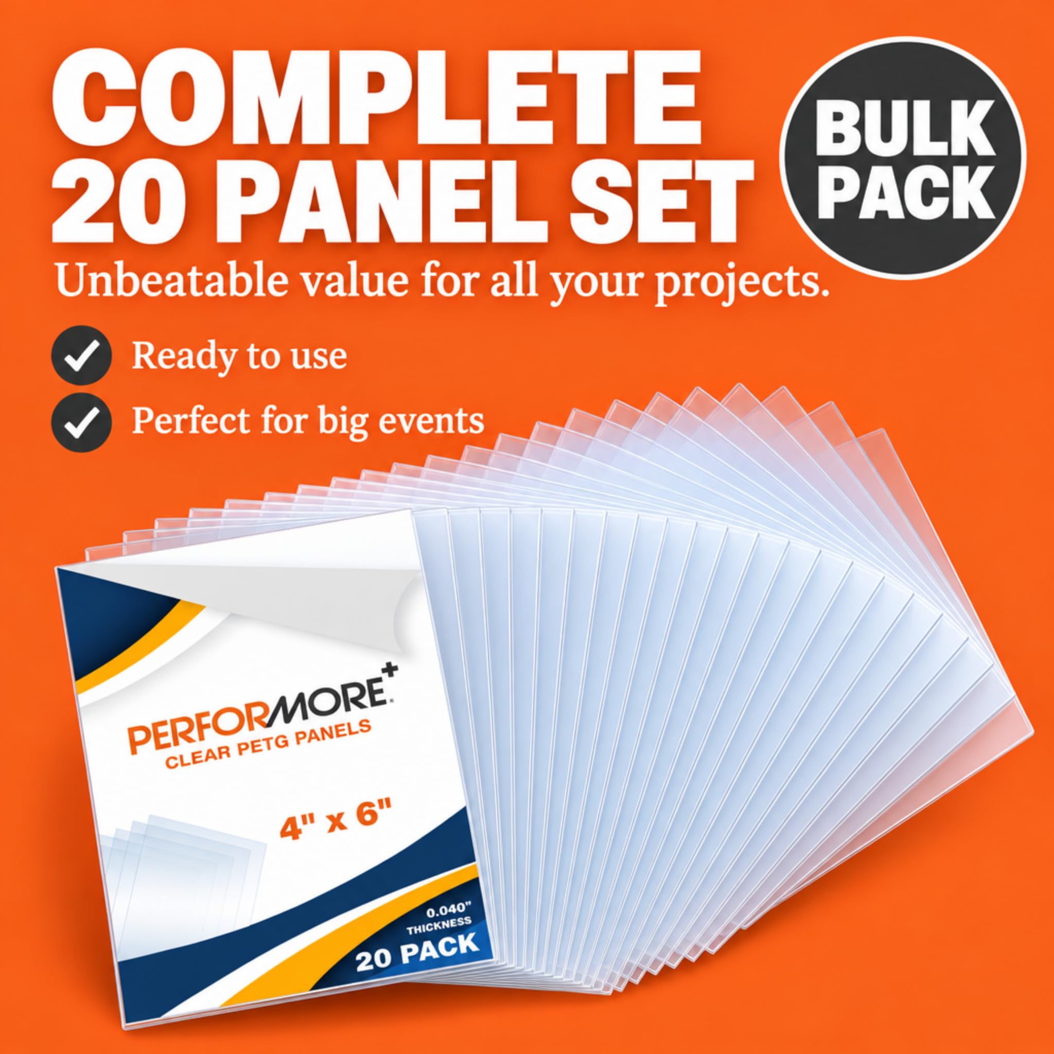 Performore Plexiglass Sheets - 20 Pack 4x6 Inch -7 Performore Plexiglass Sheets - 20 Pack 4x6 Inch -7