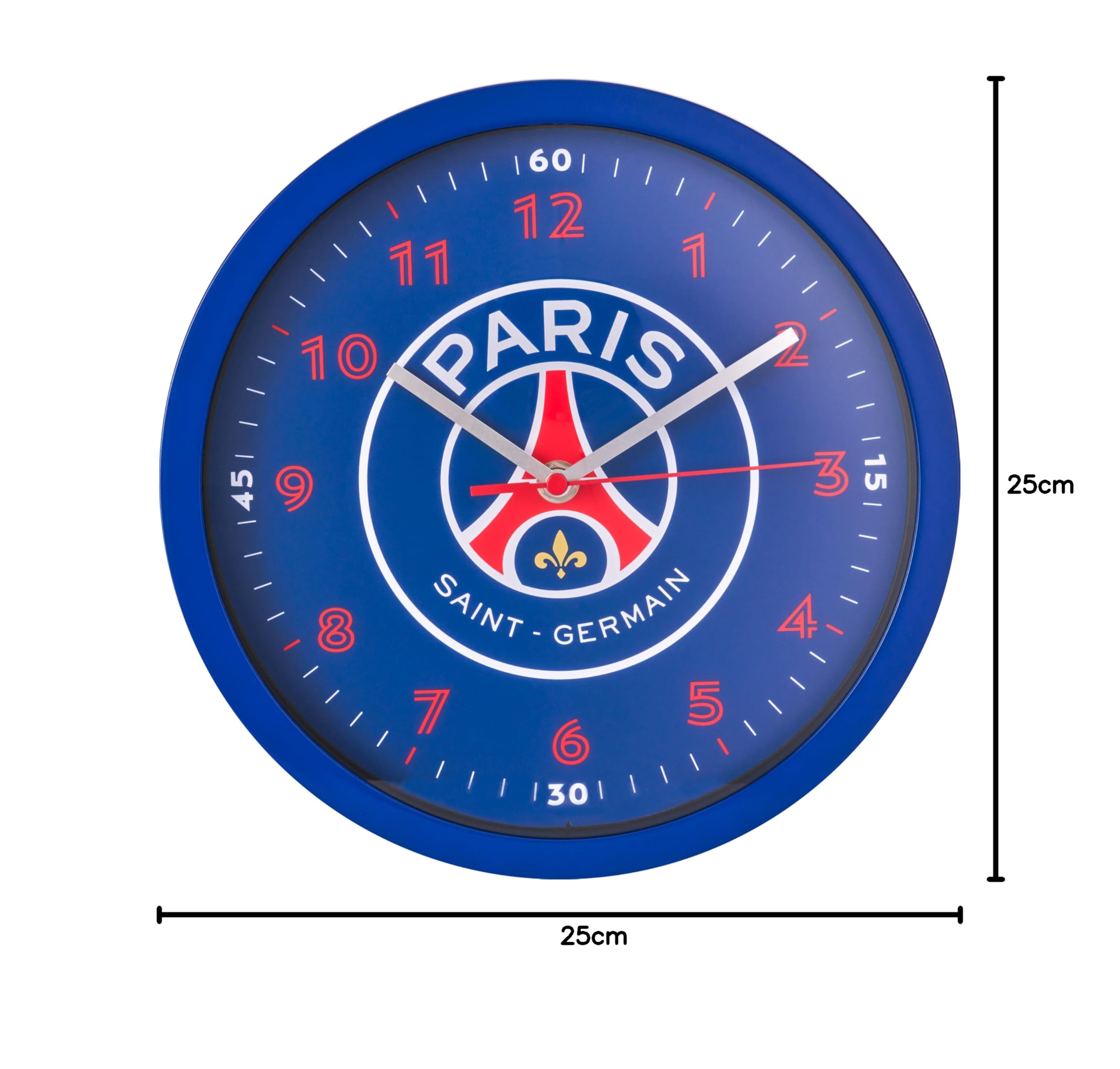 PSG Orologio da parete collezione ufficiale Paris Saint-Germain