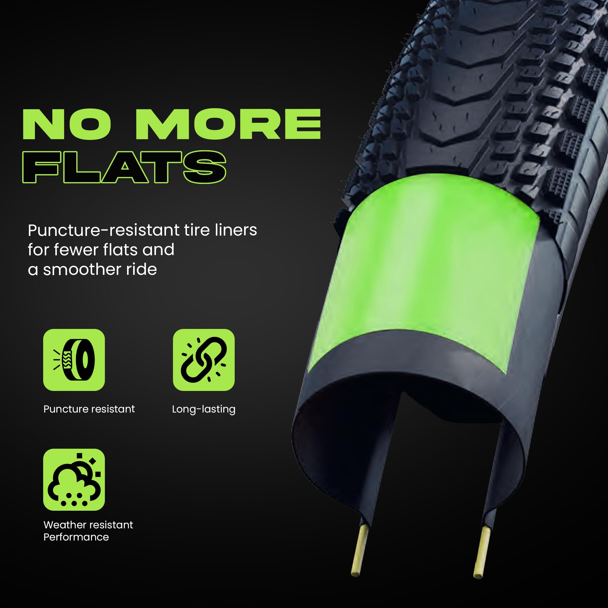 HEB Allscape Bike Tire Liner (2 Pack) - Polyurethane Bike Tube Protector Liner - Easy-to-Install, Heat & Weather Resistant Fat Tire Liner 20x4 / 24x4 / 26x4 Fat Bike Tube Liner