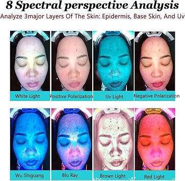 Skin Analysis Machine Professional Skin Analyzer Machine Skin Analysis Analizador De Piel Facial Profesional Skin Detector Analysis for Healthy Skin Care,White-21.5-inch