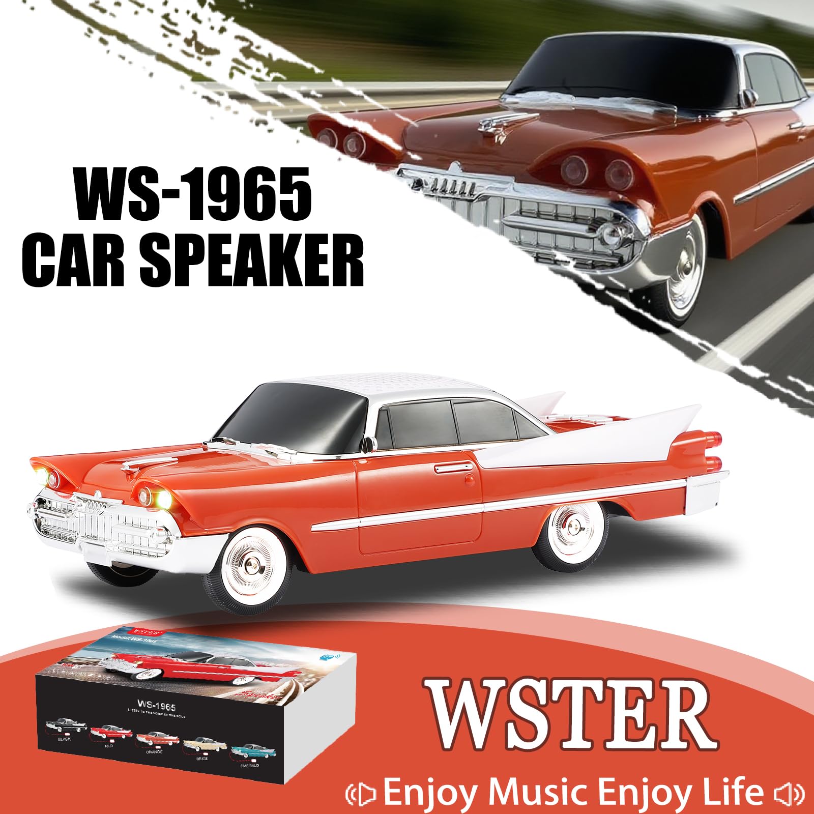 Amazon.com: WSTER WS-1965 Bluetooth Replica Speaker – Retro Rocket