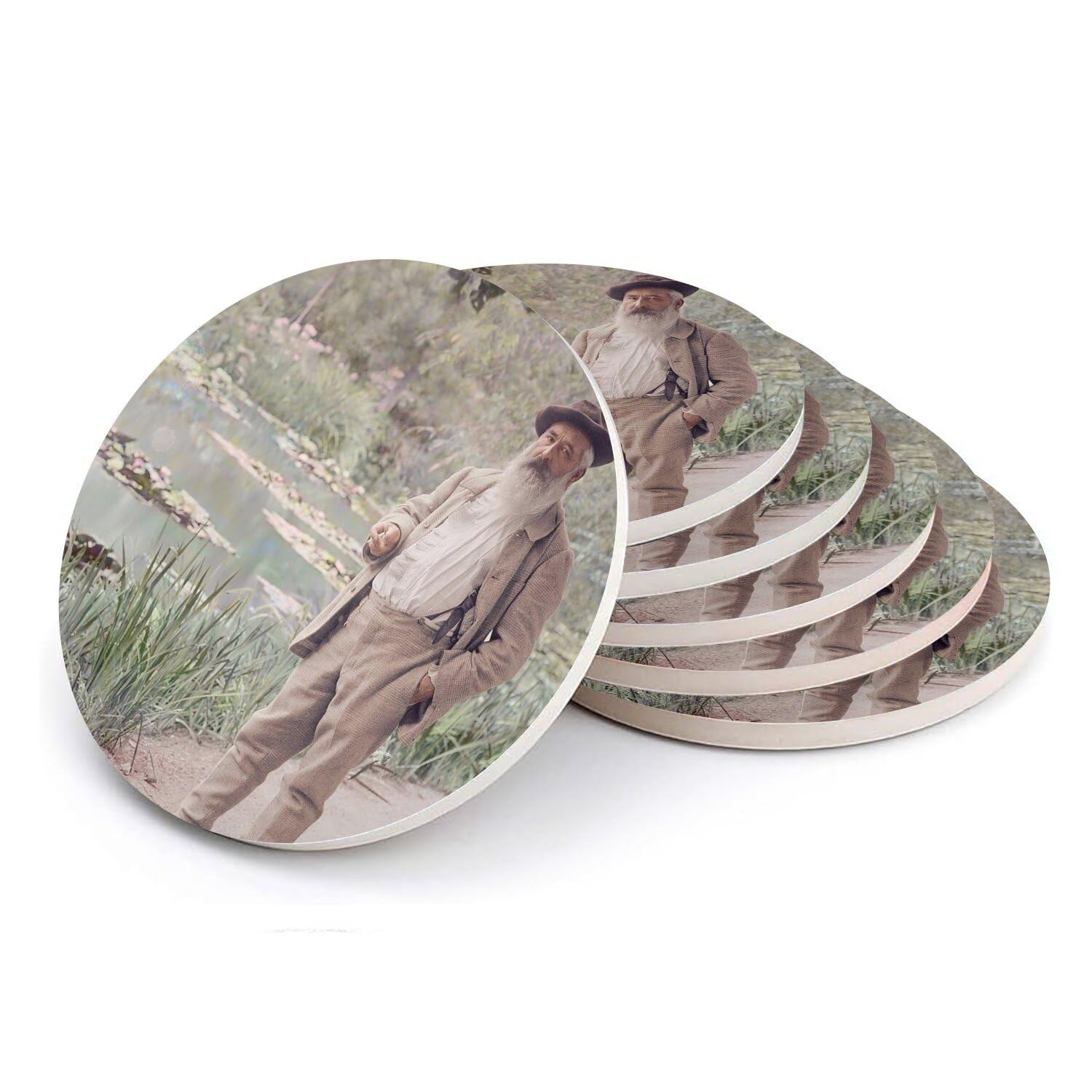 Sous-verre céramique Monet Nénuphares pour apéritif et décoration de table de salon