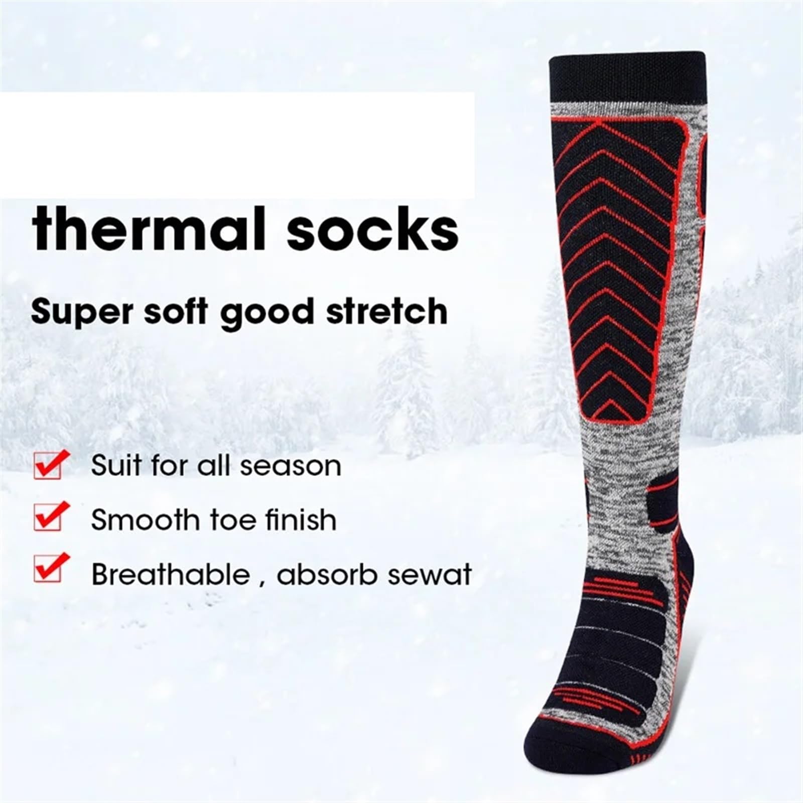 Chaussette Ski Chaussettes Thermiques en Laine for Homme et Femme, idéales for Le Ski, Cyclisme, Snowboard, la randonnée, l'alpinisme, Camping