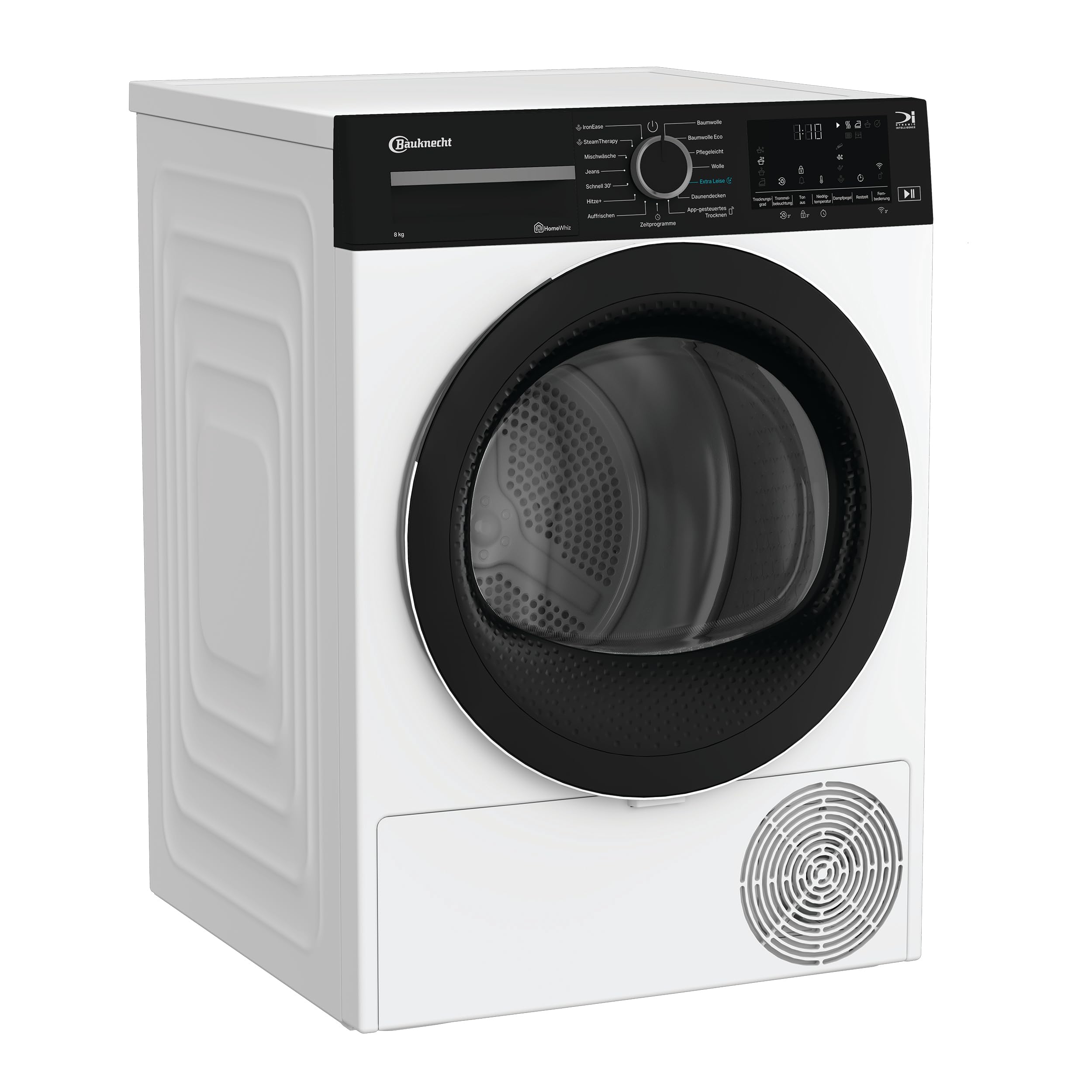 Bauknecht BD IS 8C WBS Wärmepumpentrockner, 8 kg, Energieklasse C, Precision Dry, IronEase, Silent Spin, Adaptive Dry, HomeWhiz App, Weiß