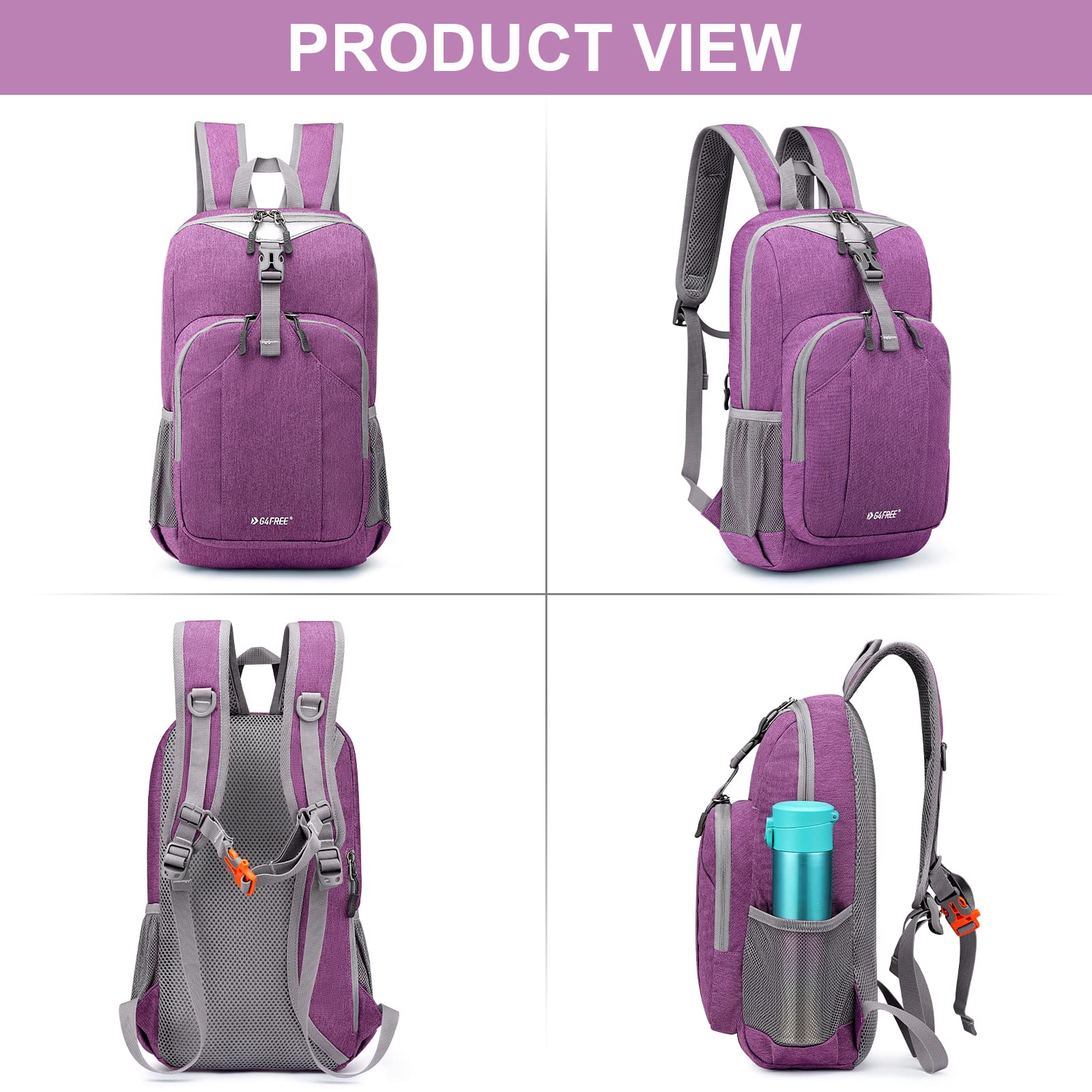 G4Free 10L Small Backpack Hiking Backpack Mini Daypacks Multipurpose Travel Hiking Cycling Hiking for Men Women - Image 3
