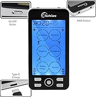 Vista 2 de TechCare Plus 24-Mode TENS & EMS Dual-Channel Muscle Stimulator – Rechargeable Pain Relief Set with Massage Belt, Reflexology Shoes, Magnetic