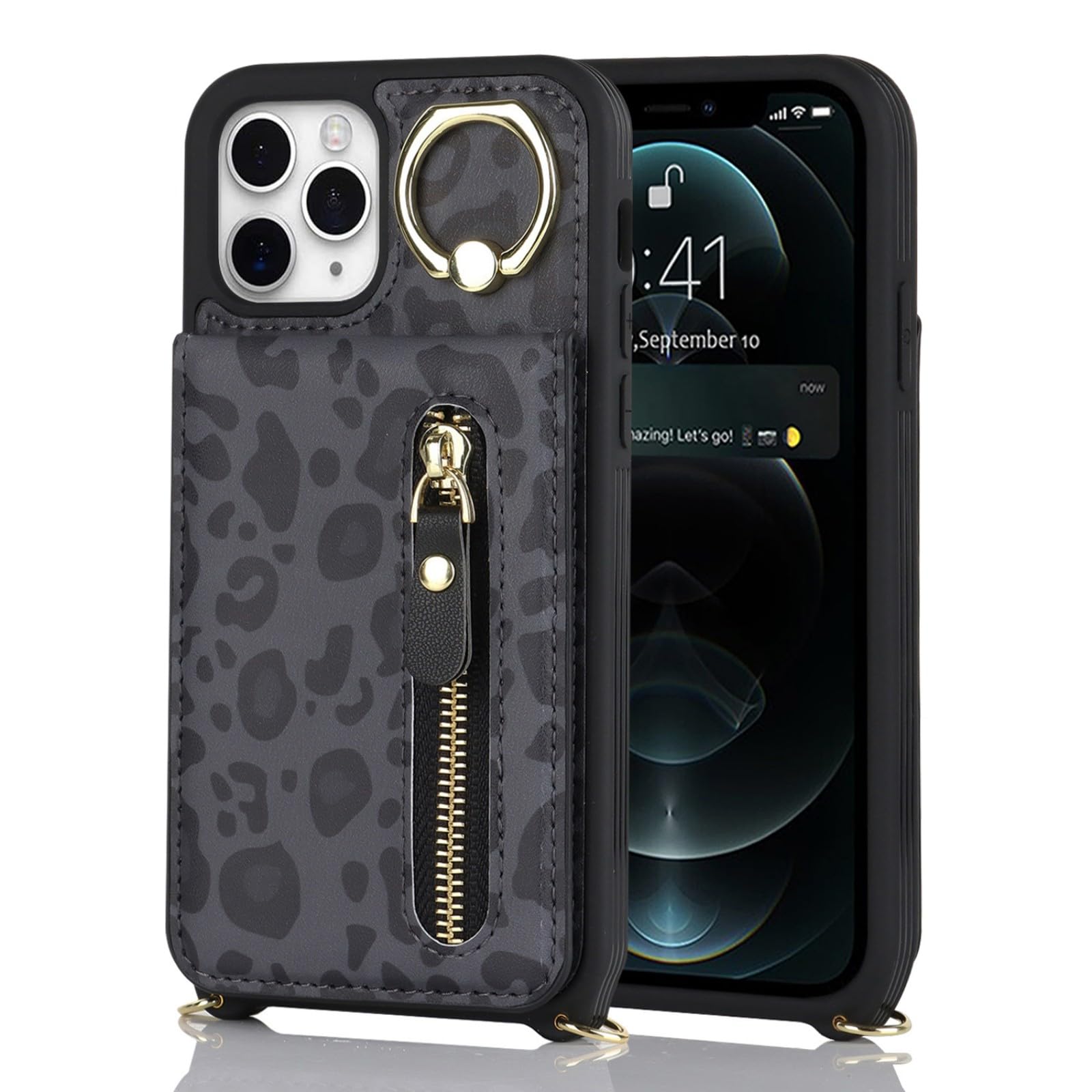 Zouzt for iPhone 11 Pro Case with Cord and Card Holde - Image 4