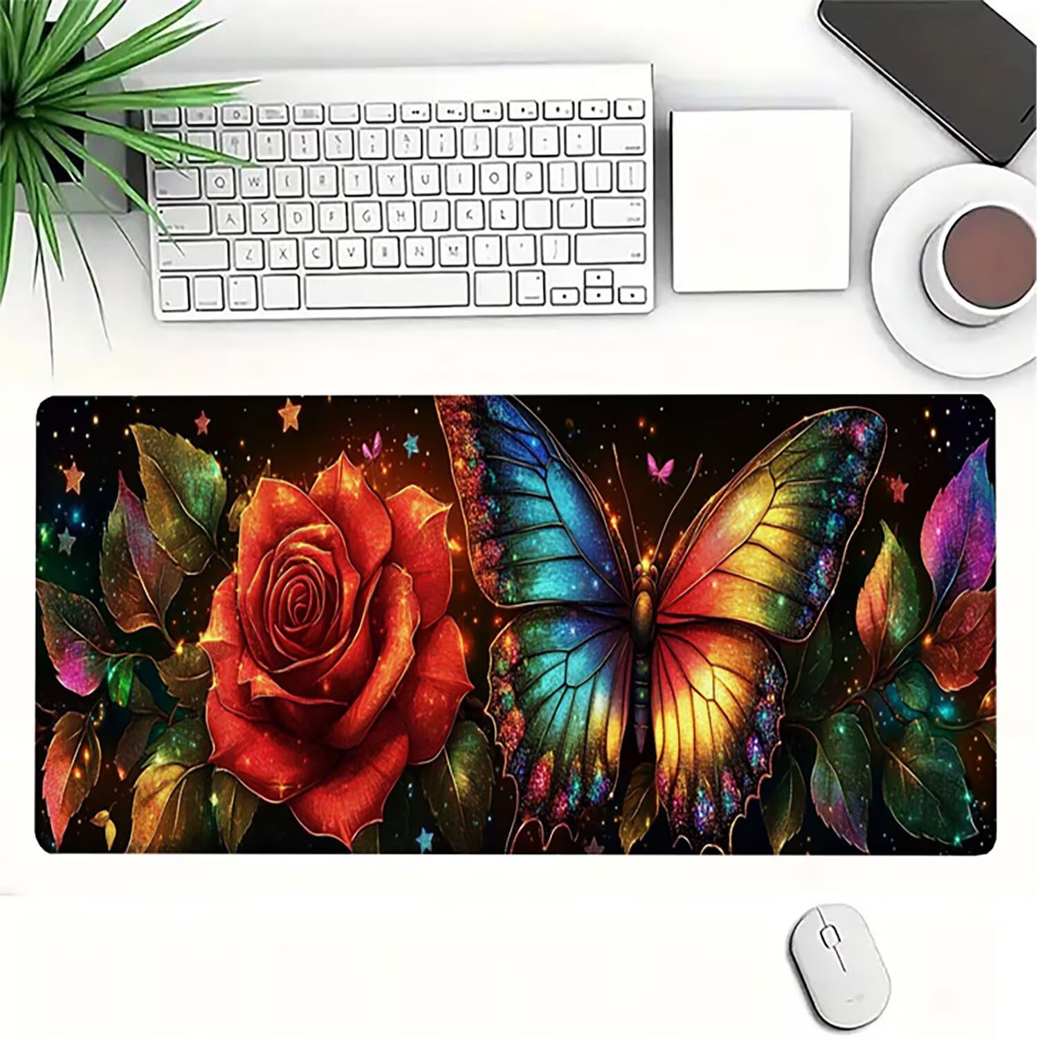 Lejnlnng XXL podkładka pod mysz do gier, 160 x 80 cm, duża fabryczna mata na biurko, wodoodporna podkładka pod mysz XL, antypoślizgowa gumowa podkładka pod mysz z przeszytymi krawędziami do biura, do