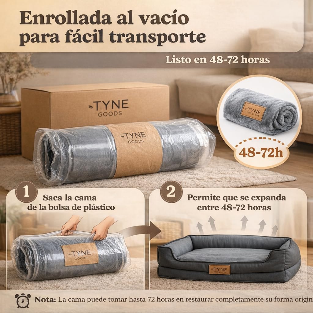 Cama Ortopédica para Perros y Gatos, Colchón Ergonómico para Articulaciones, desenfundable, lavable y antideslizante, Manta, s m l