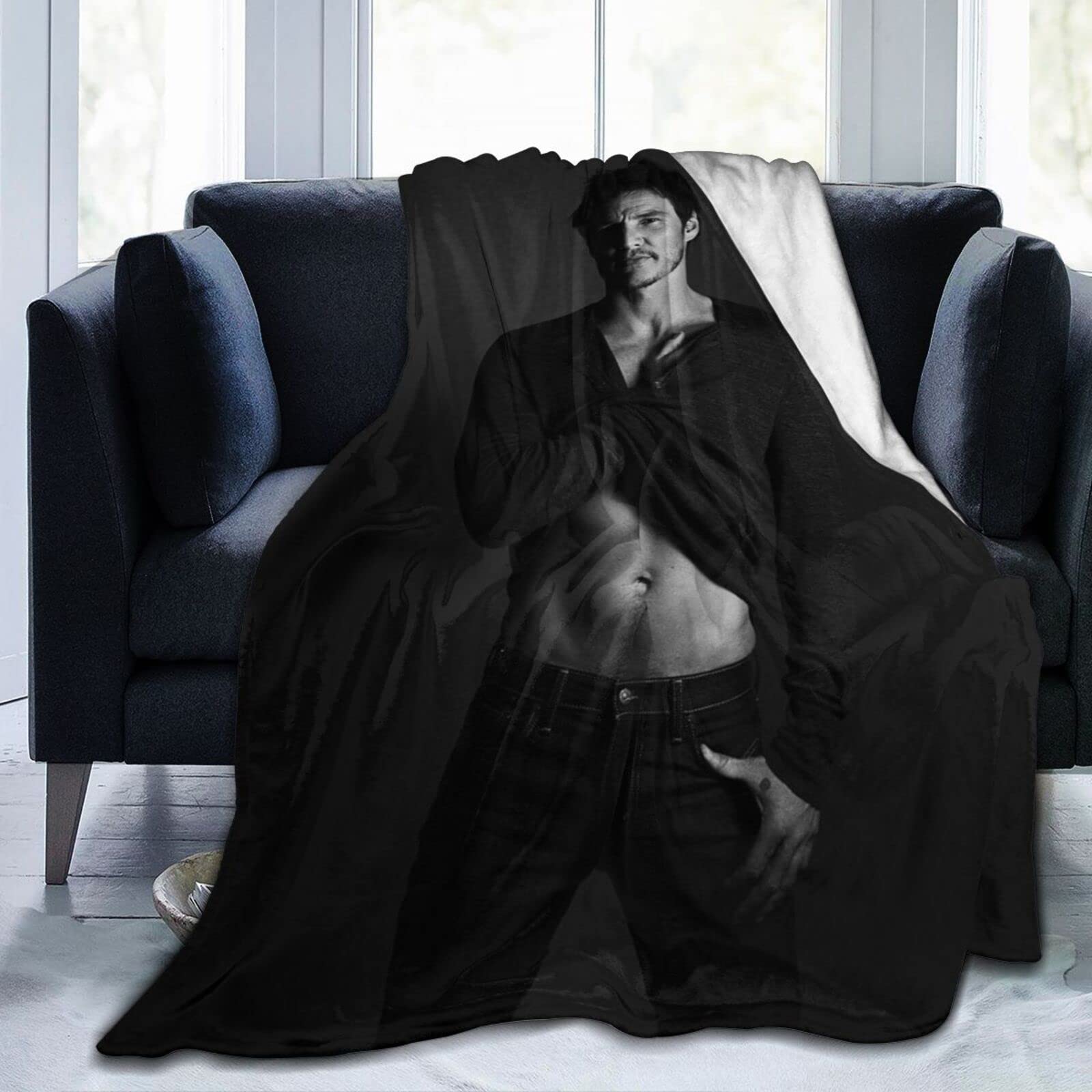 YINGD Pedro Actor Pascal Flannel Blanket Bedding Fleece Blanket Soft Thow Blankets Air Conditioning Blanket For Sofa Couch Living Room