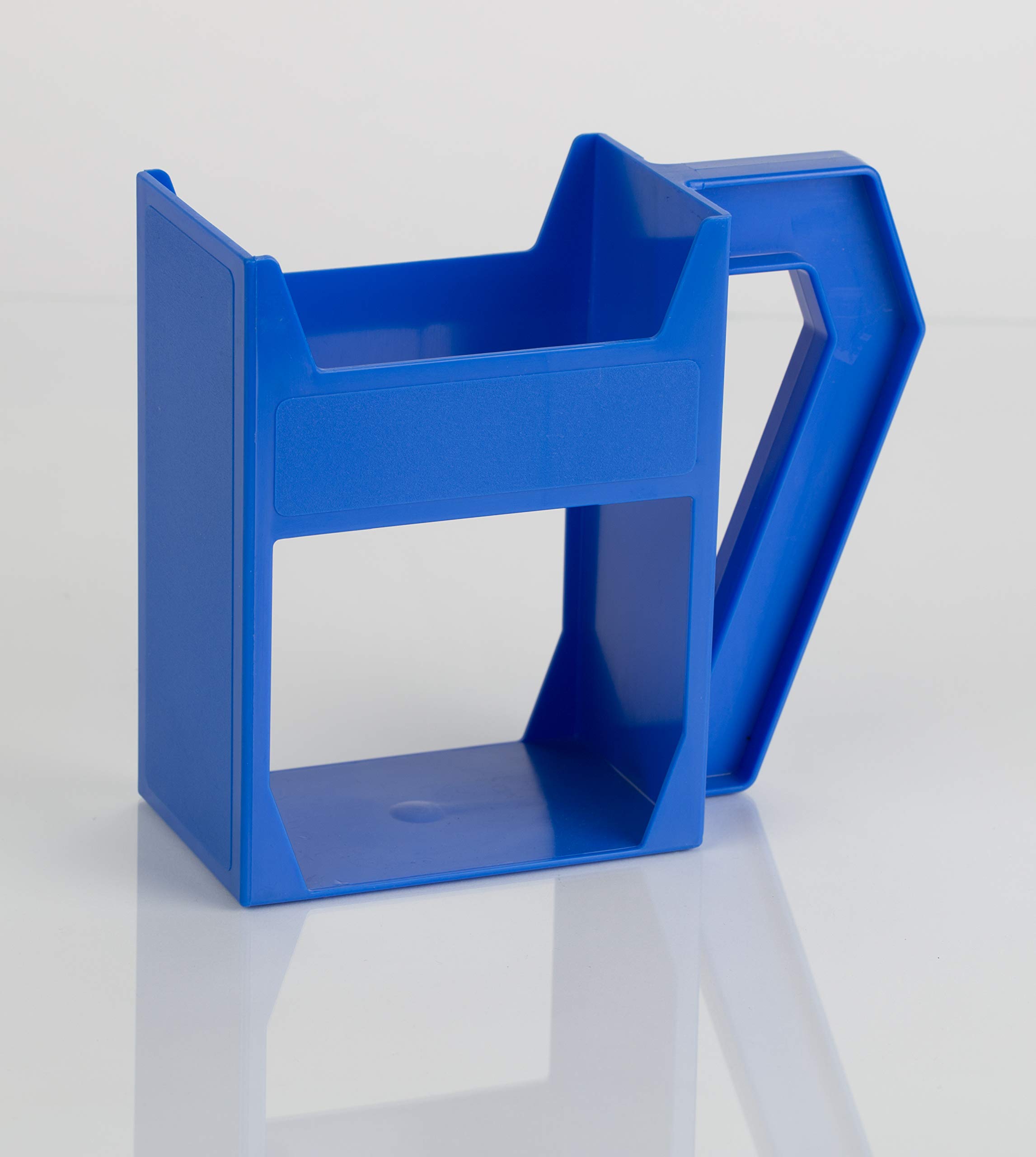 Getränkekartonhalter Tetrapakhalter Ausgießer Ausgießhilfe für Tetrapack Saft, H-Milch, Milch-Halter Tragi rechteckig 10x 6,5 cm, aus Kunststoff, Farbe blau