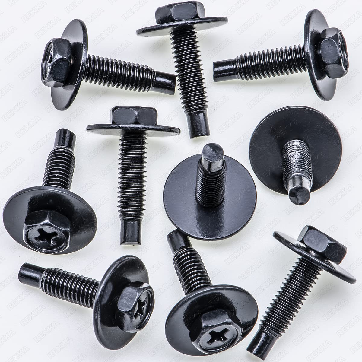20x Car Screw Bolts Body Fender Fastener M6-1.0x 16mm Long- 10mm - Foto 9
