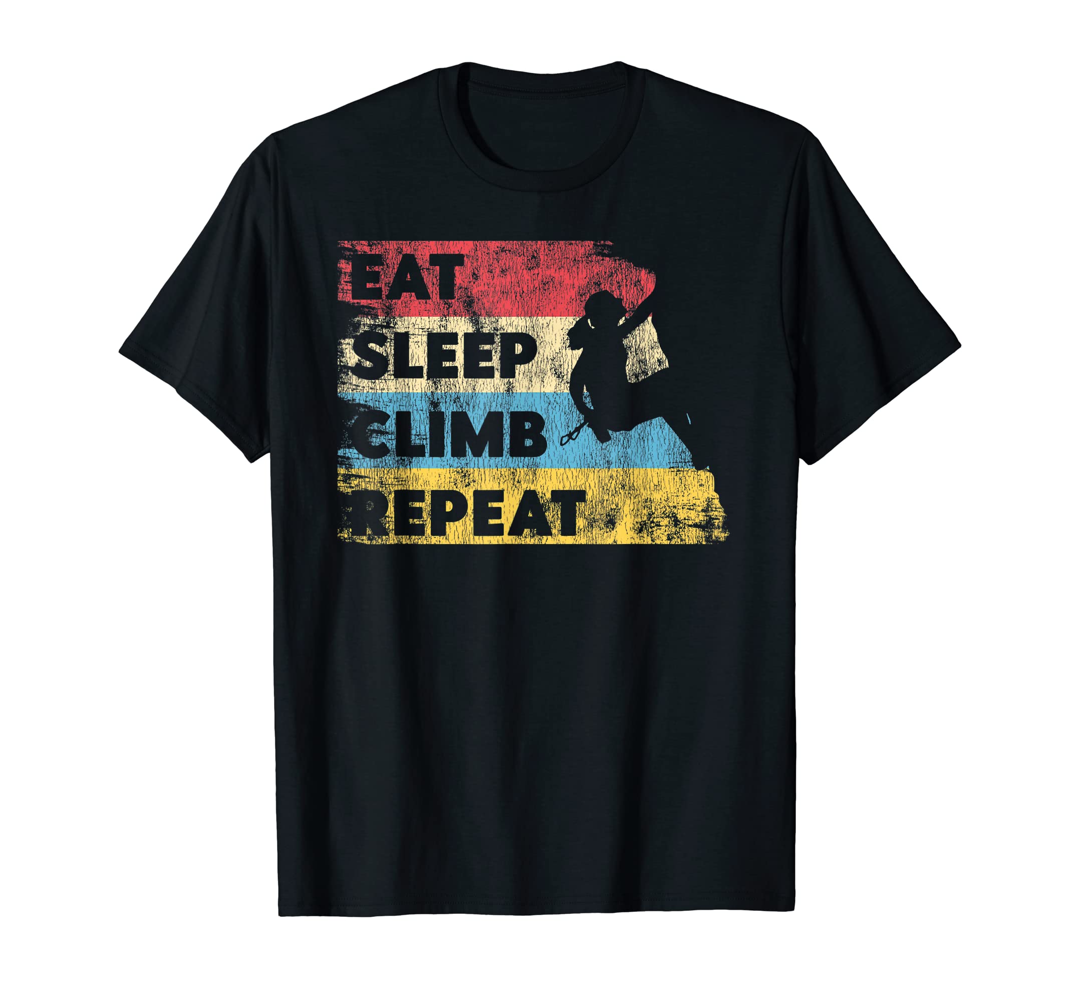 Rock Climbing Climber Eat Sleep Climb Repeat Vintage Girl T-Shirt