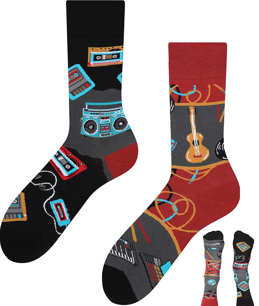 Todo Calcetines Divertidos Hombre y Mujer, Calcetines Fantasia con Motivo, de Colores — view 55