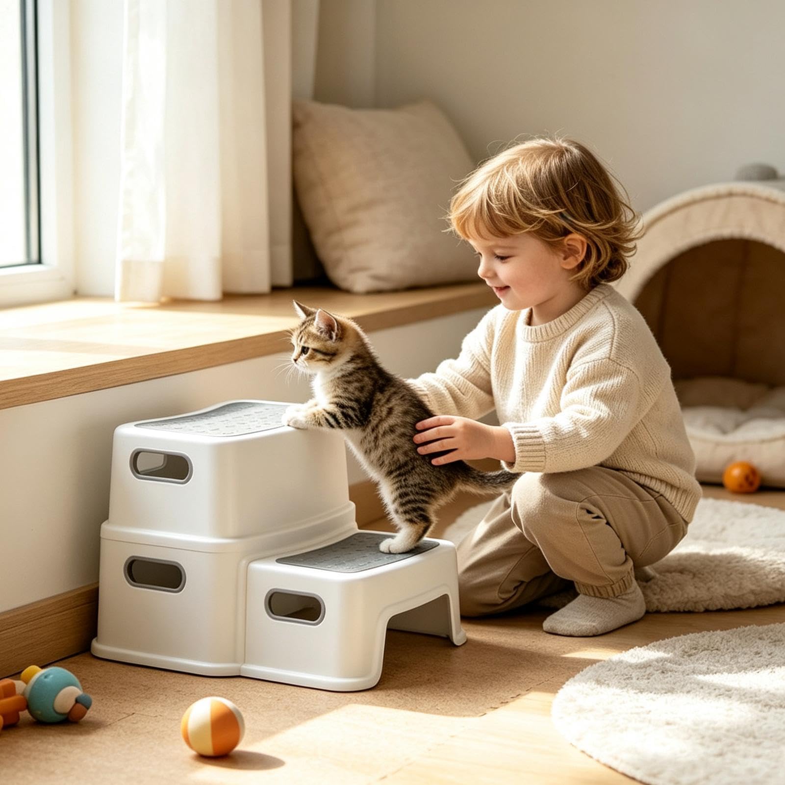 Taburete para caca para baño, revestimiento antideslizante, soporte para | Banco de inodoro desmontable para niños, adultos, familia, ancianos, ducha, tocador, mesita de noche