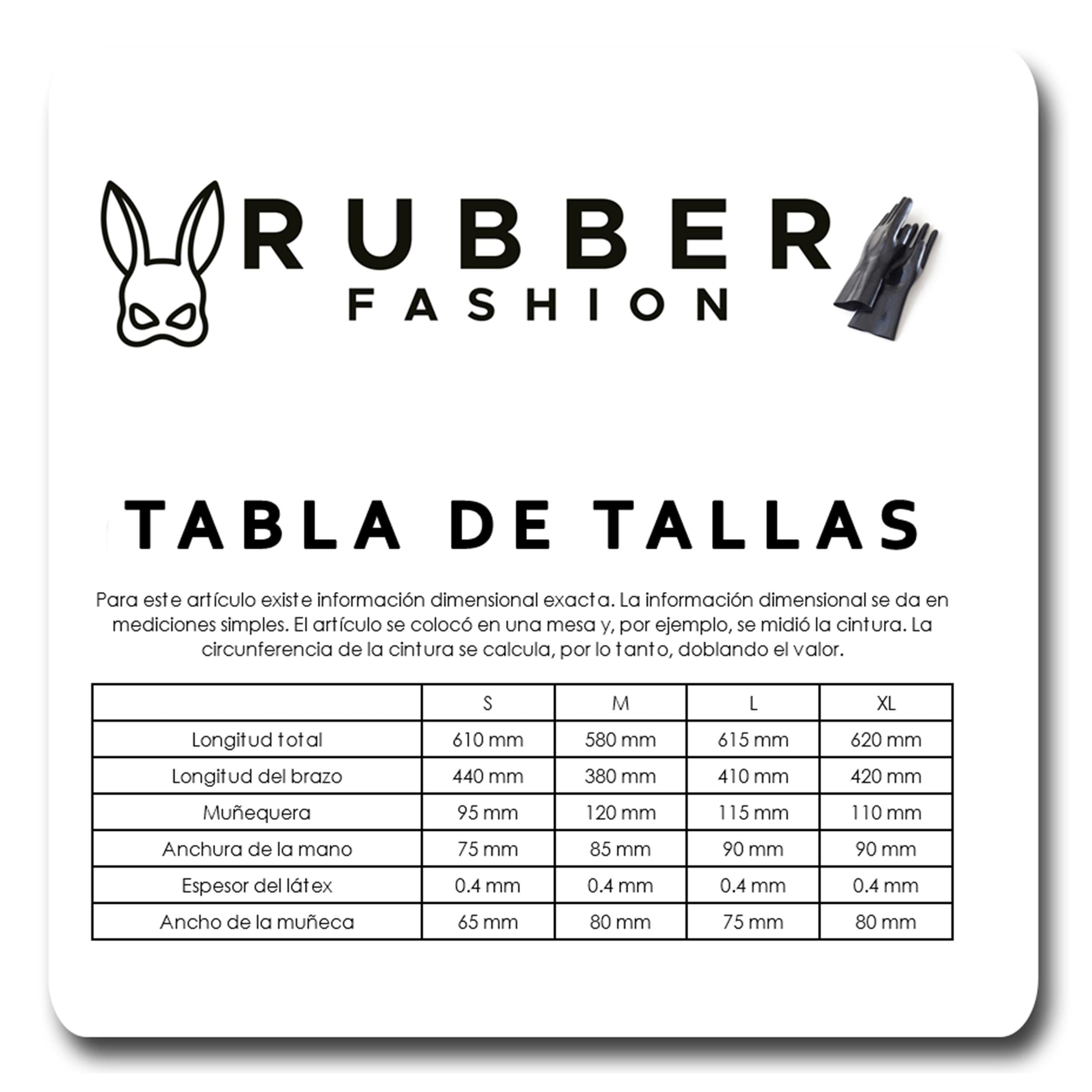 Rubberfashion Guantes de látex largos - Guantes de látex largos hasta el brazo para hombres y mujeres, par. negro 0,4mm L