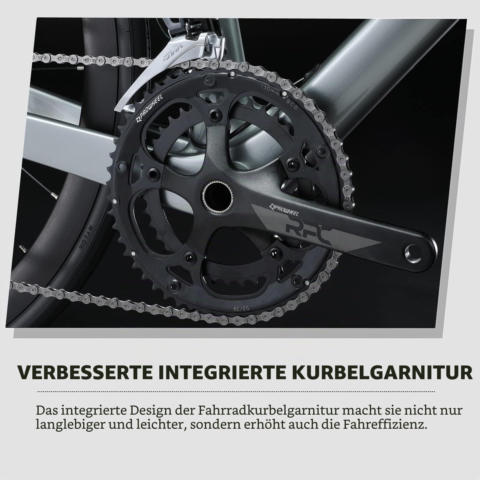 KABON Carbon Gravel Rennrad, T800 Carbon Fiber Rahmen 700C Mit 18 Gängen, Integriertem Lenker, Scheibenbremsen für Männer/Frauen
