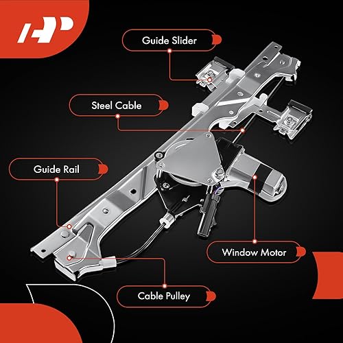 Miniatura 6 de A-Premium Elevalunas eléctrico con motor compatible con Jeep Grand Cherokee 2005-2010 trasero izquierdo del lado del conductor