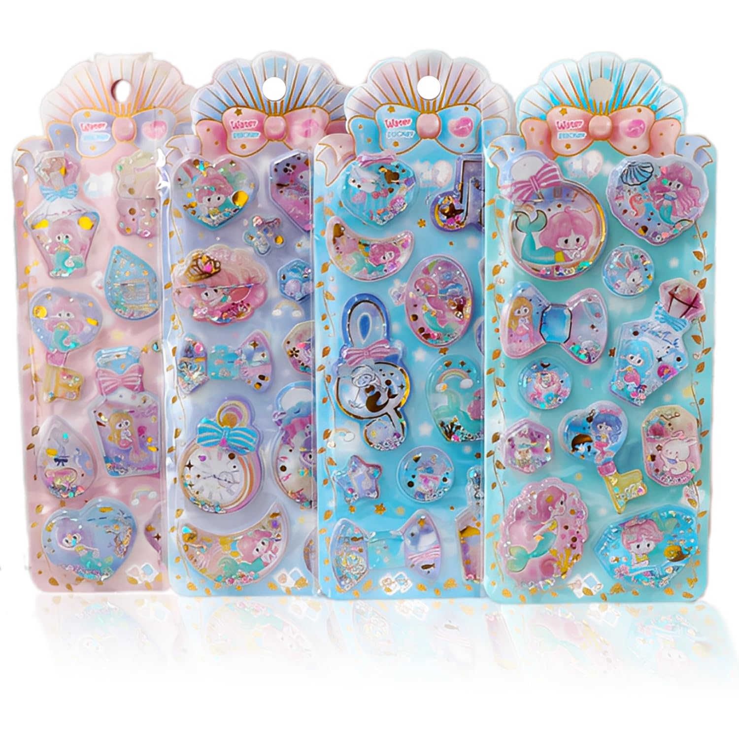 Amazon.co.jp: ウォーターシール 3D立体 ぷくぷく ステッカー 水入り 4