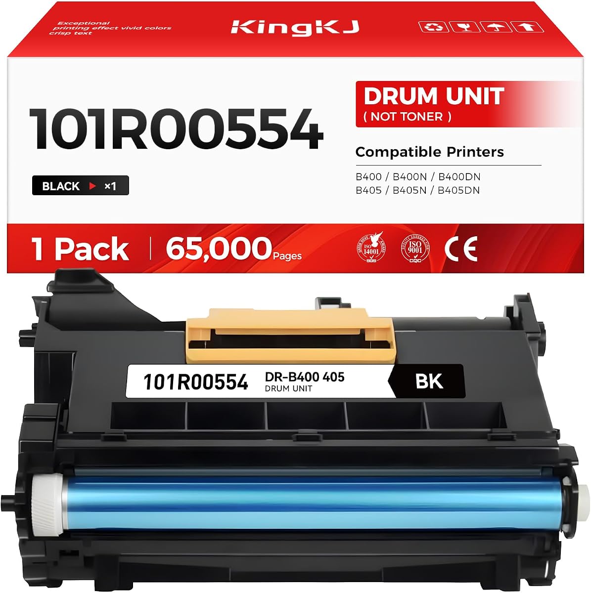 Unidad de tambor VersaLink B400 B405 (sin tóner) Reemplazo de 1 paquete negro para impresora láser todo en uno Xerox 101R00554 Image-Drum compatible con Xerox VersaLink B400 B400N B400DN B405 B405N B405DN
