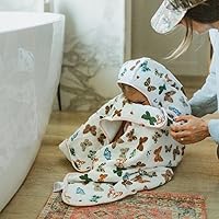 Vista 16 de Little Unicorn Toalla de baño con capucha de alta calidad, mezcla de algodón absorbente y rizo Tamaño más grande, 1-6 años (Adobe Checker)