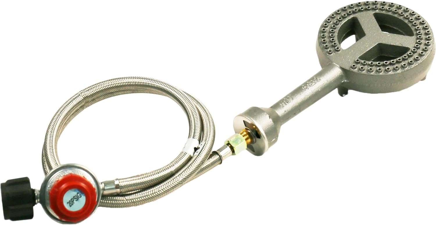 COOKAMP Cast Iron Propane Burner Head with Brass Fitting