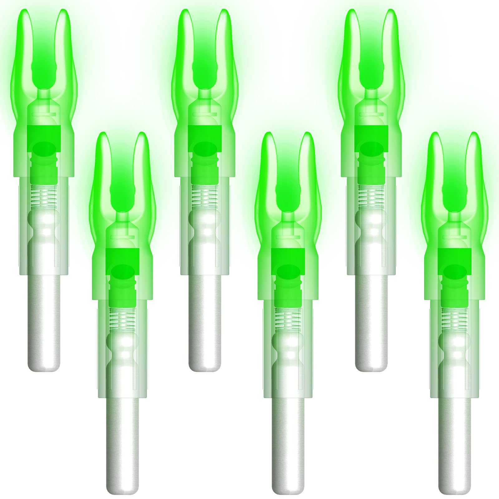 6PCS S Led Lighted Nocks for Arrows with .244"/6.2mm Inside Diameter,Screwdriver Included