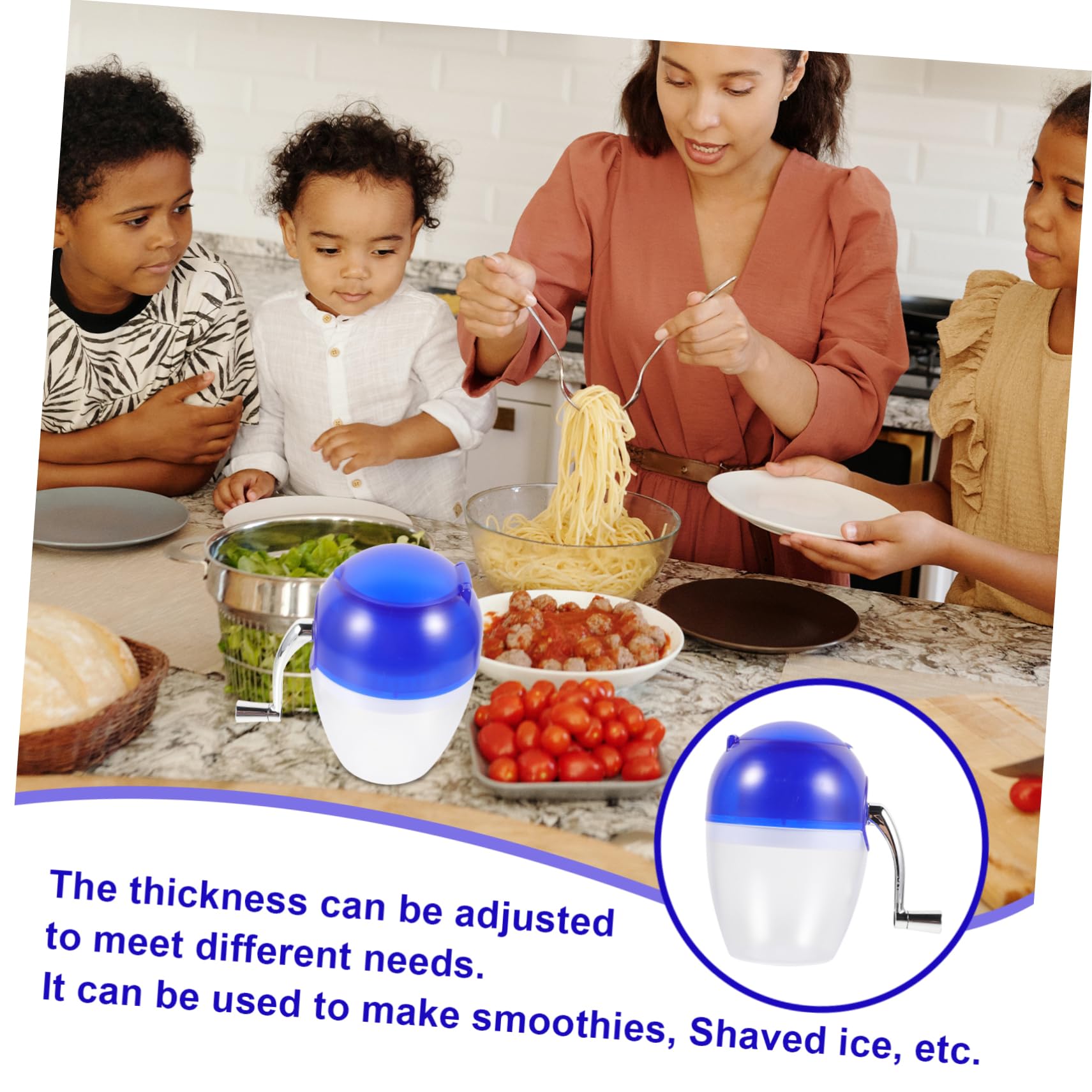 CIYODO Hand-cranked Ice Shaver Manual Ice Cracker for Camping Home Parties Mini Shaving Machine