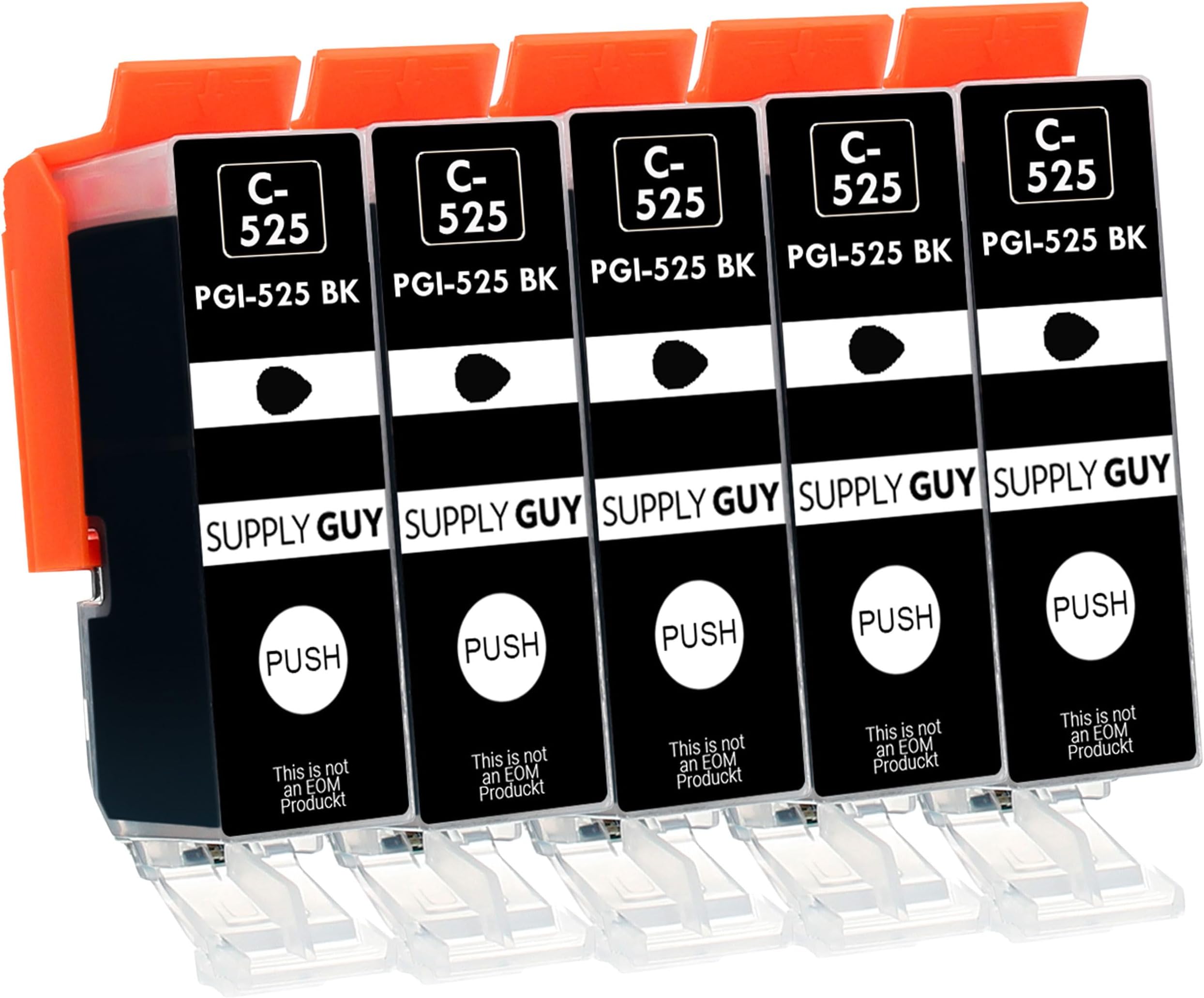 Supply Guy 5 Ink Cartridges compatible with Canon PGI-525 PGBK Black for Pixma IP4850 IP4950 IX6550 MG5140 MG5150 MG5200 MG5240 MG5250 MG5300 MG5340 MG5350 MG6150 MG6250 MG8150 MG8240 MG8250 MX715