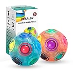 Vdealen Magic Rainbow Puzzle Ball, Fidget Ball Puzzle Brain Teaser Fidget Toy for Boys & Girls- Birthday Party Easter Valentines Christmas Stocking Stuffers for Kids Teen & Adults-2 Pack