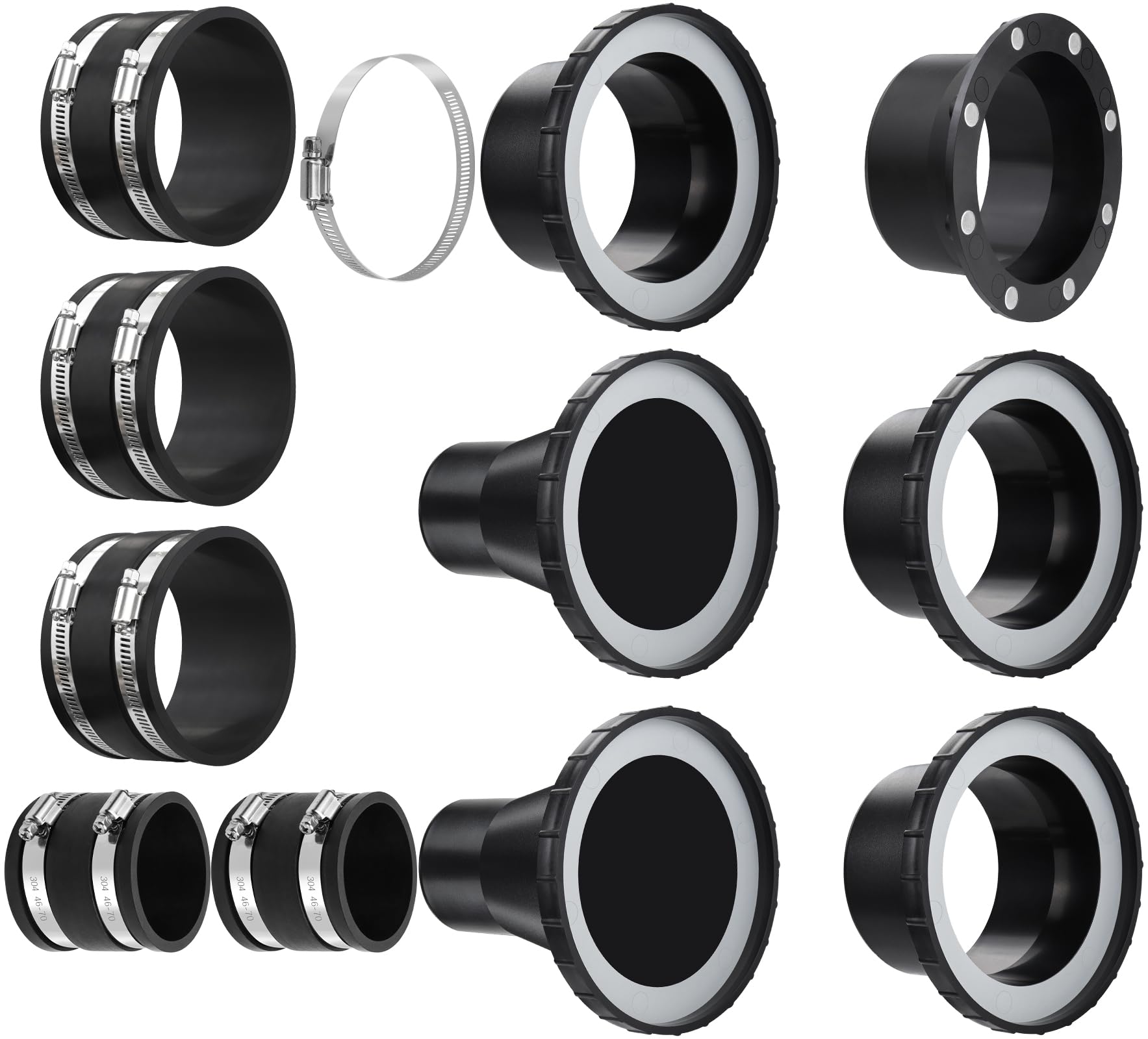 4" Magnetic Dust Collection Fittings for Dust Collectors Woodwork Shop Vacuum Hose,One-to-Multi Magnetic Dust Collector System w/1PK Mag Port Connector+5Set 4”&2.5” Couplers,Quick Hose to Drum Jointer