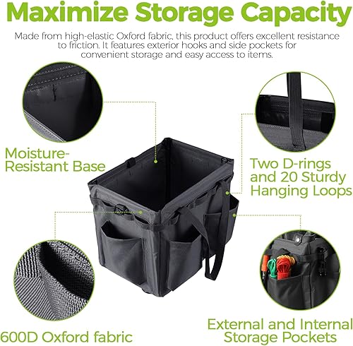 Miniatura 2 de Organizador de maletero de automóvil, caja de herramientas de almacenamiento multifuncional, plancha de transporte, utensilios de parrilla grande,