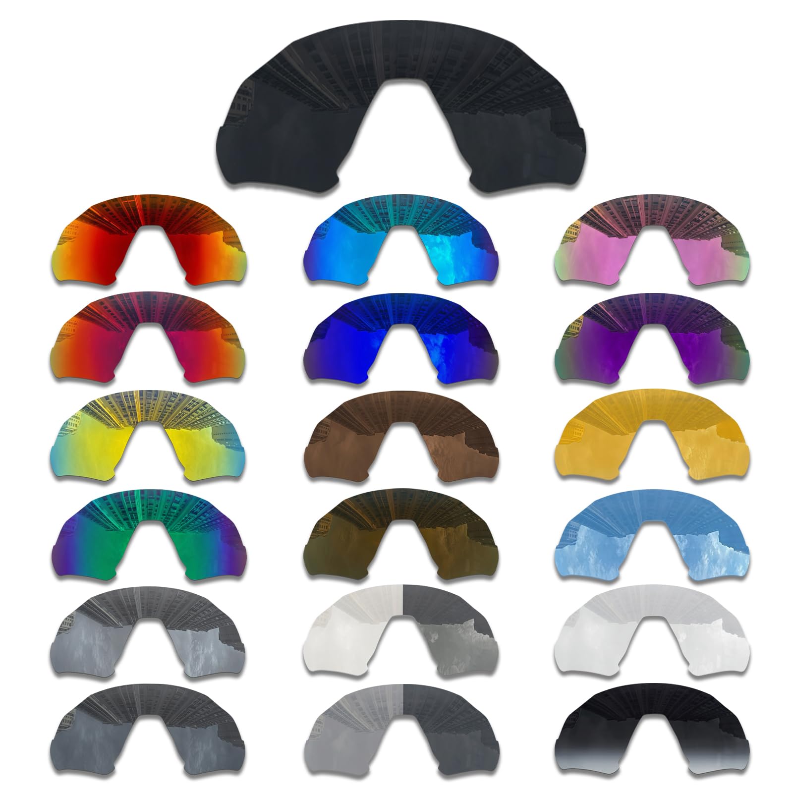 Lenti di ricambio per occhiali da sole Oakley Flight Jacket OO9401 sunglasses, spessore 1,5 mm, prevenzione del sale, resistenti agli oli
