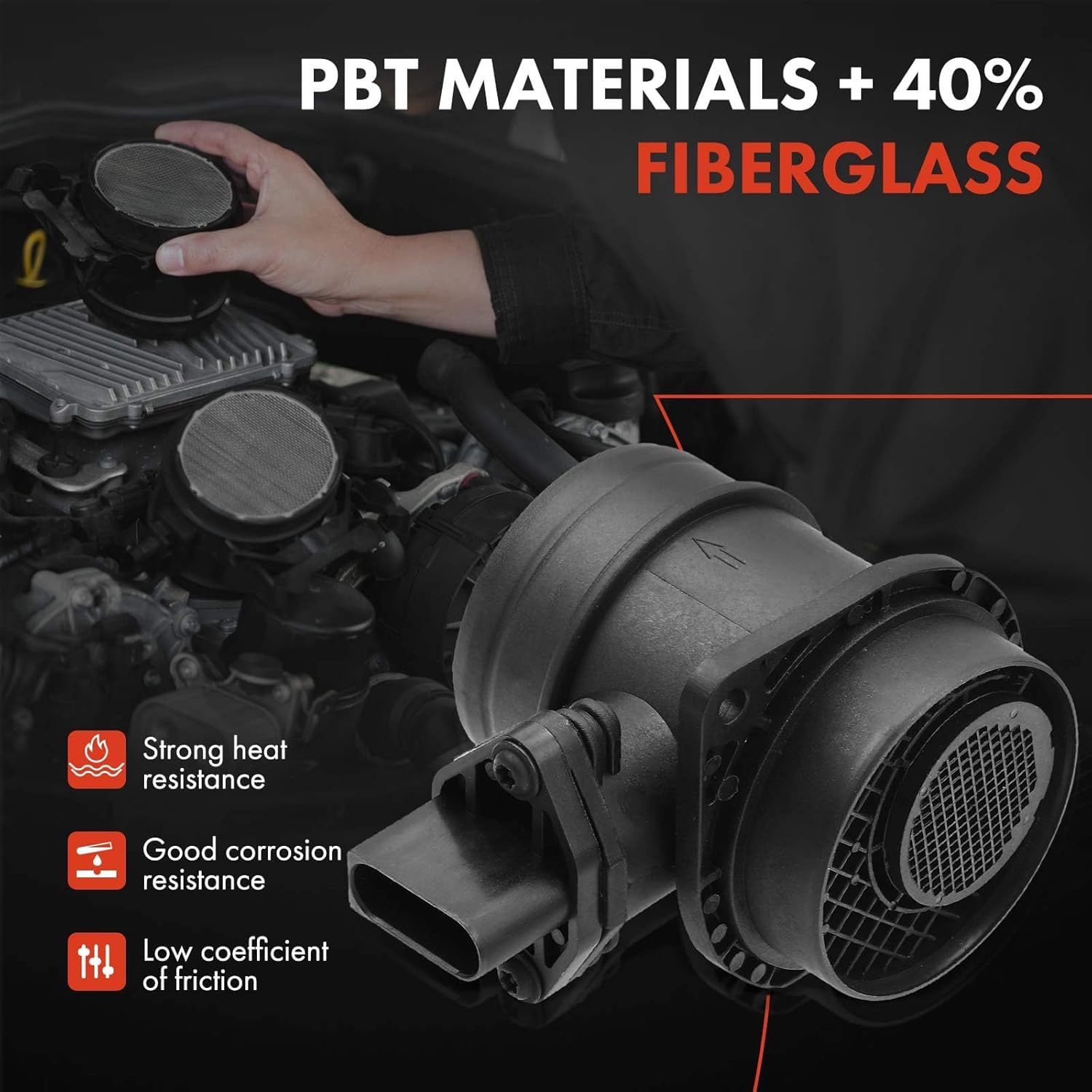 A-Premium Mass Air Flow Sensor Meter [5-Pins] Compatible with Volkswagen Beetle 2005-2006, Golf 2004-2006, Jetta 2004-2006, L4 1.8L 1.9L, Replace# 038906461B, 038906461BX