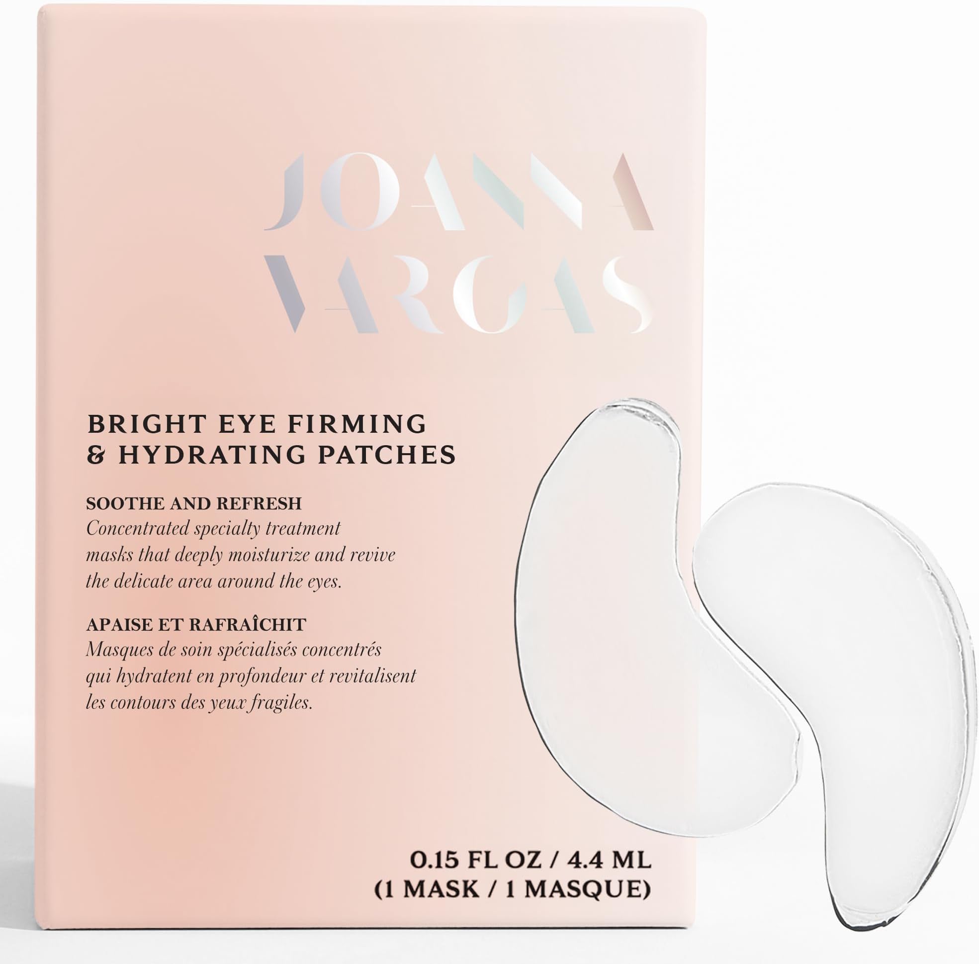 - Joanna Vargas Eye Gel Mask โ Hydrating Under Eye Patches with Hyaluronic Acid & Chamomile โ Depuffing Eye Mask for Dark Circles, Puffiness & Fine Lines โ Gel Eye Pads for Women โ 1 Pair
