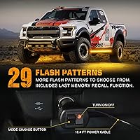 Vista 4 de XRIDONSEN 2 tiras de luces estroboscópicas ámbar de 60 pulgadas, 720 luces LED para estribo, luces intermitentes de advertencia de peligro