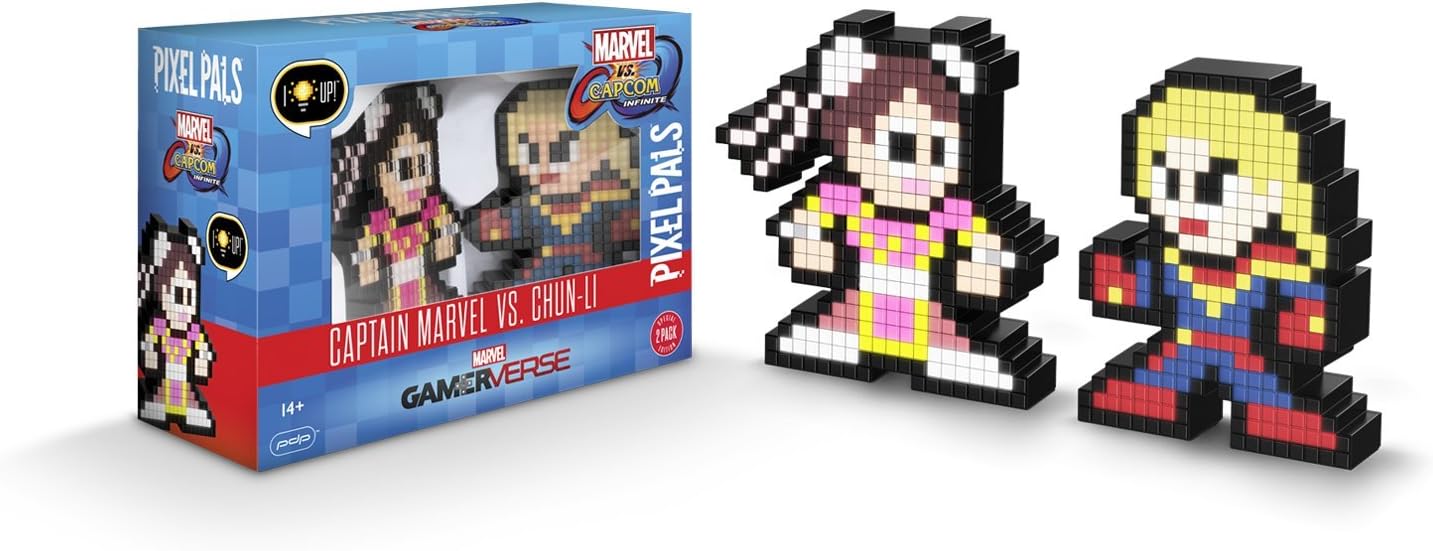 Pixel Pals Captain Marvel vs. Chun-Li (Marvel vs. Capcom)