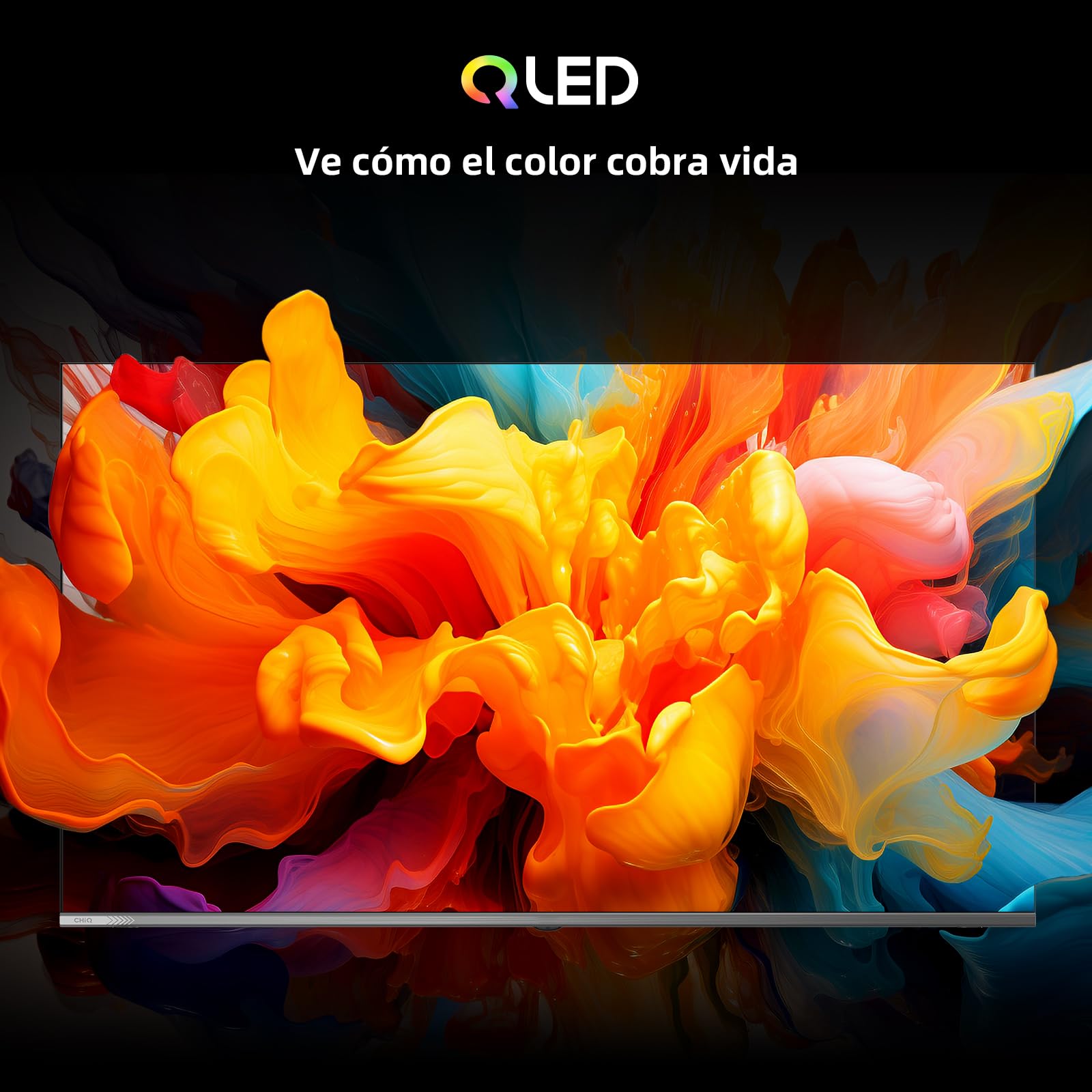 CHiQ M65QA9 65 Pulgadas TV Smart 4K Mini QLED, (Android 14),60Hz MEMC & Local Dimming,Dolby Vision & Atmos,DLG 120Hz* (Mejorado por Software),HDR10