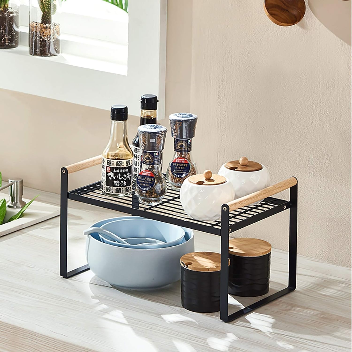 ARHAT ORGANIZERS Iron Countertop Organizer | Table Riser Kitcehn Storage Shelves | Home Organization And Storage - For Spice Rack, Cupboard, Closet, Pantry, Corner, Under Sink (Small, Black) (B0CTXCLD16) Amazon Price History, Amazon Price Tracker