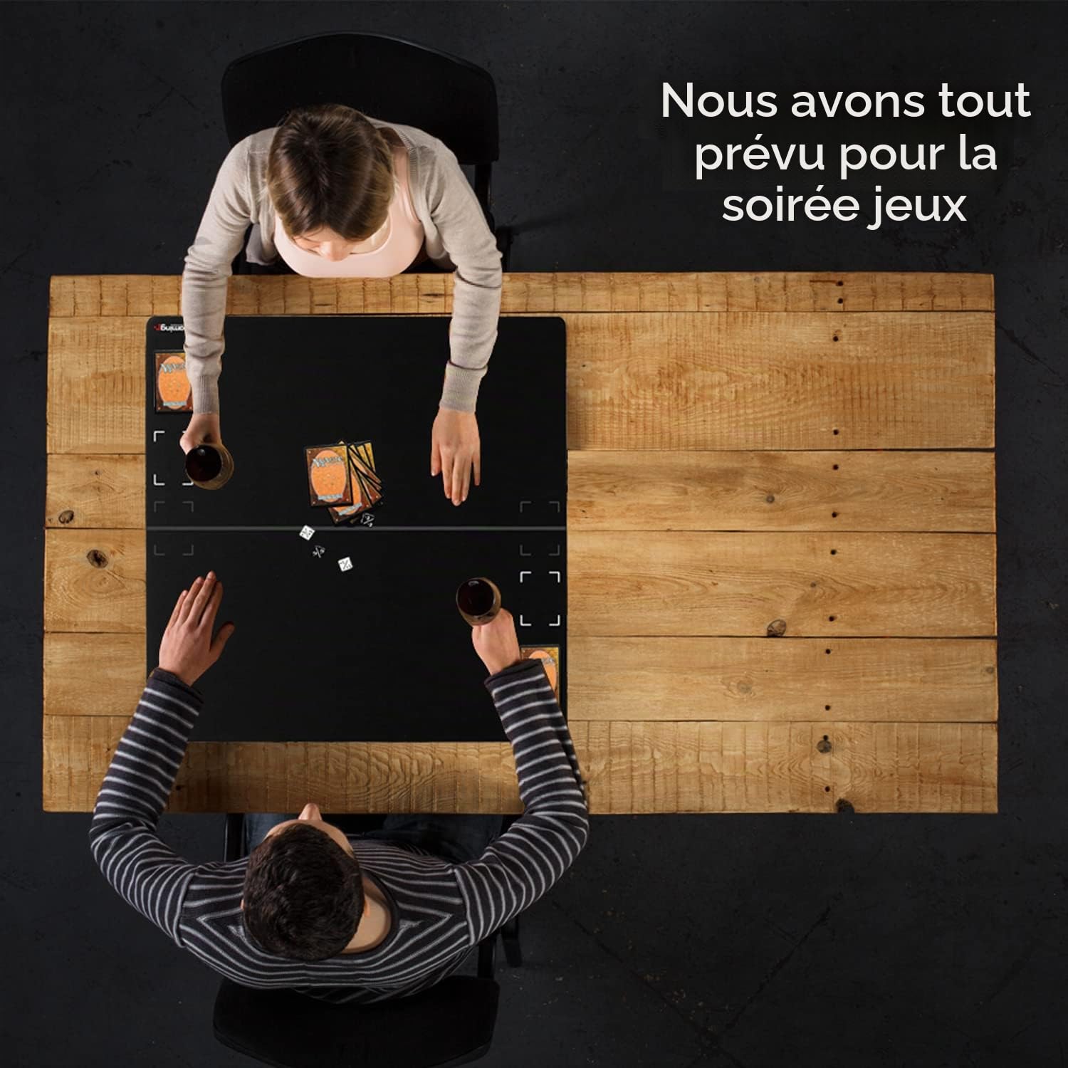 Tapis de Jeu GMC Magic The Gathering avec Zone d'exil - Tapis de Jeu Compatible 2 Joueurs TCG - Tapis de Jeu de Cartes à Collectionner pour Joueurs débutants et avancés - en Caoutchouc Durable