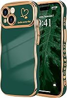 Vista 113 de LCHULLE Funda para iPhone Air para mujeres y niñas, lindo marco ondulado con forma rizada con patrón de corazón de amor, cubierta de protección