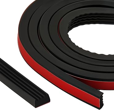 Ribbed Bulkhead Seal Strip 326A0004 for Tonneau Cover Foam Seal | 3/5 in X 65 in Tonneau Cover Seal Self-Adhesive EPDM Foam Compatible with RV, Boat, Auto, Truck, Marine, Garage Door