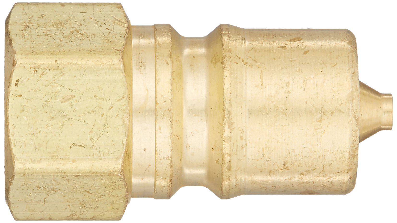 Eaton Hansen B3K21 Brass ISO-B Interchange Hydraulic Fitting, Plug with Valve, 3/8