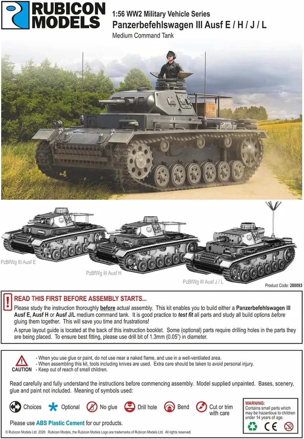 Rubicon Models Panzerbefehiswagen III Ausf E/H/J/L